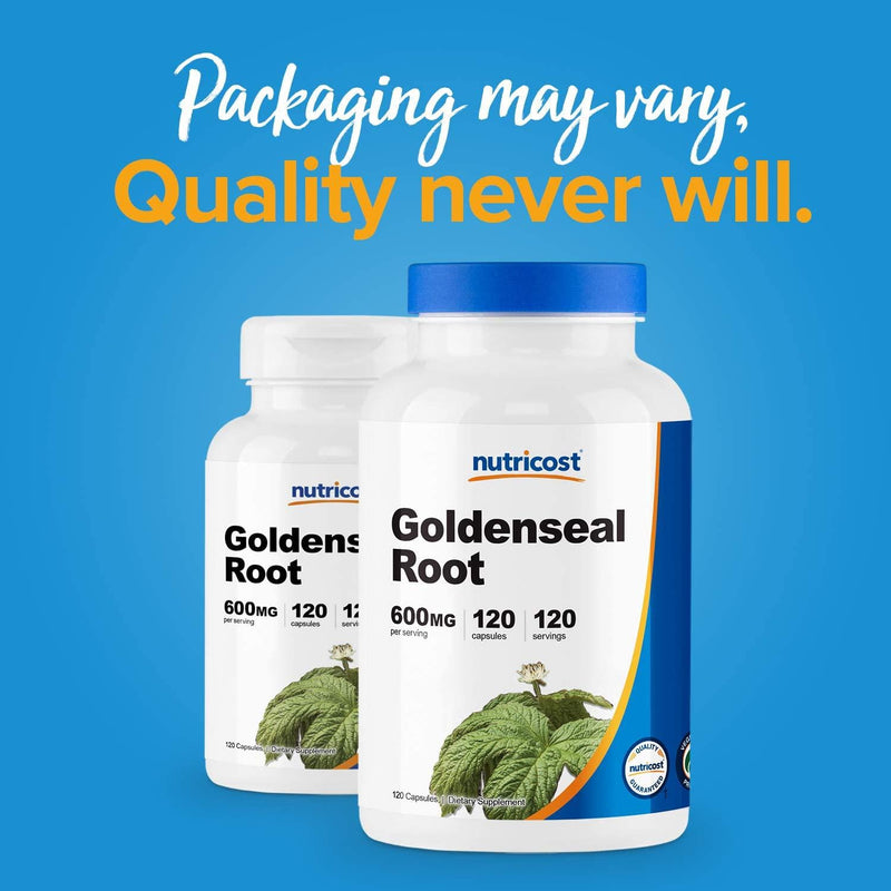 Nutricost Goldenseal Root 600Mg, ules - Non-Gmo, Gluten Free, Veggie Capsules