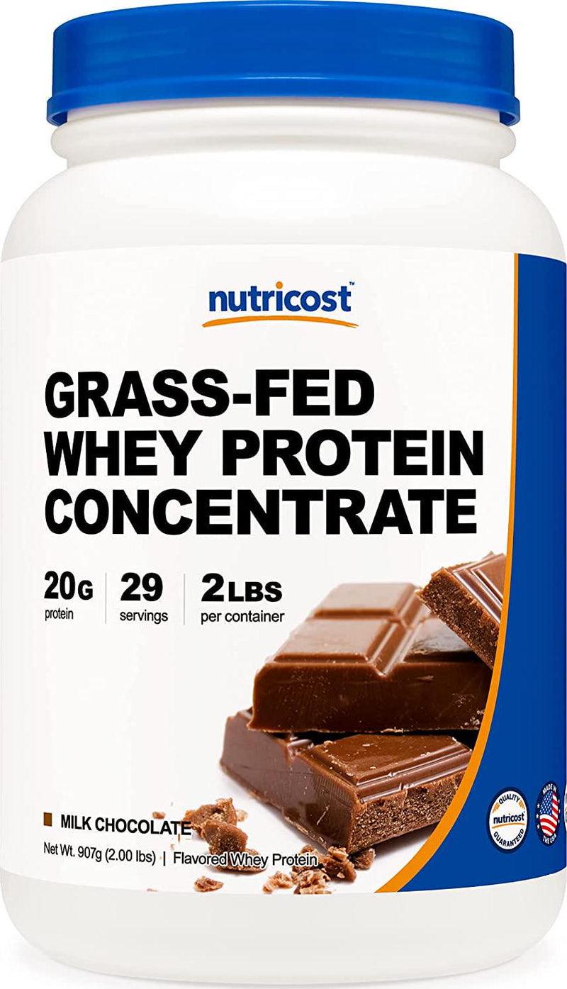 Nutricost Grass-Fed Whey Protein Concentrate - Undenatured, Non-GMO, Gluten Free, Natural Flavors