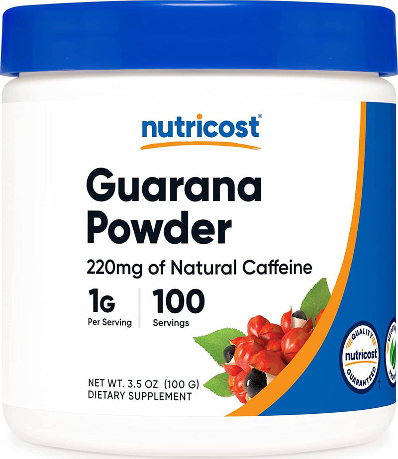 Nutricost Guarana Powder 100 Grams - Natural Herbal Brazilian Caffeine Energizer Supplement