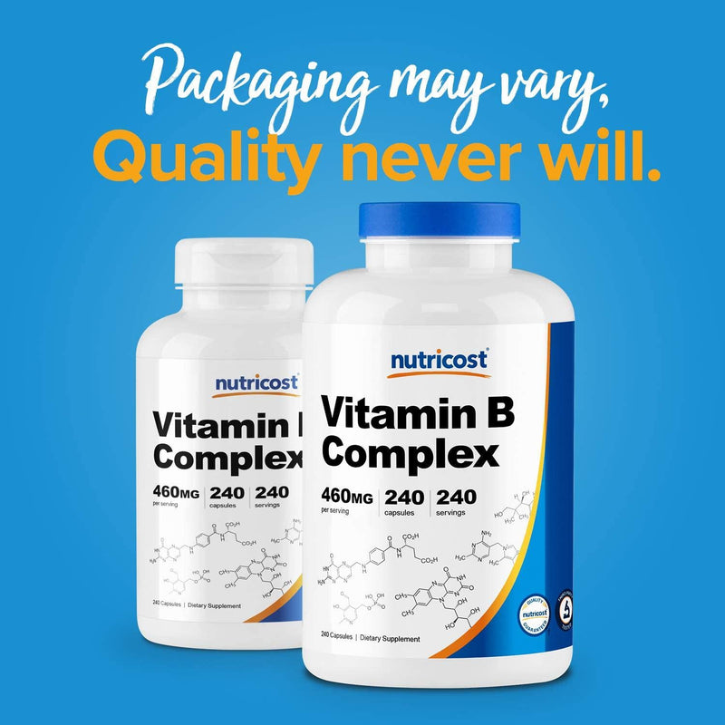 Nutricost High Potency Vitamin B Complex 460Mg, ules - With Vitamin C - Energy Complex