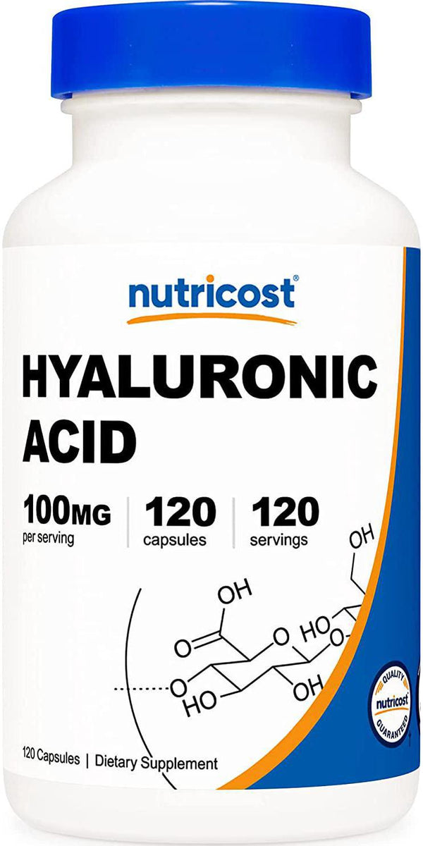 Nutricost Hyaluronic Acid Capsules 100mg,120 Veggie Capsules - Gluten Free, Non-GMO