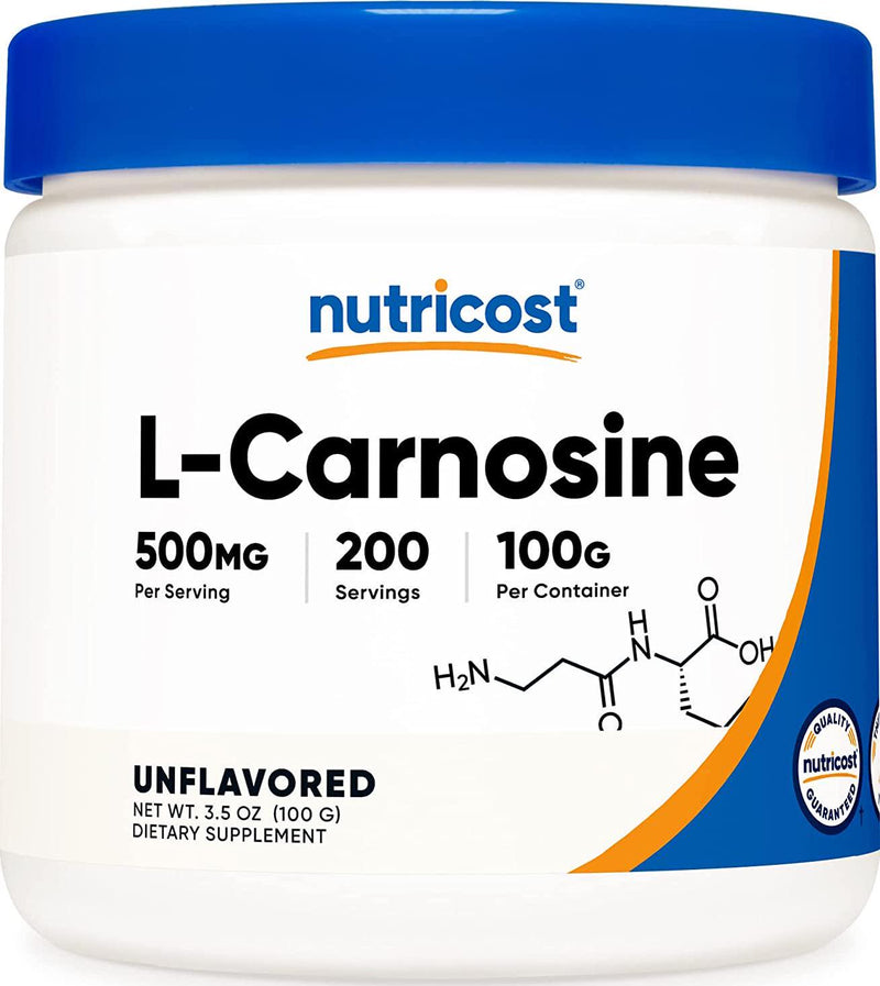 Nutricost L-Carnosine Powder 100 Grams (200 Servings) - Non-GMO