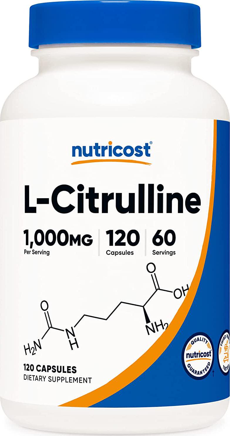 Nutricost L-Citrulline 500mg, 120 Capsules - Gluten Free, Non-GMO, 1000mg Per Serving (60 Serv)