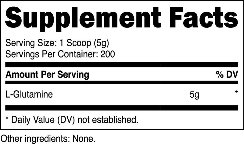 Nutricost L-Glutamine Powder - Pure L Glutamine - 5000Mg Per Serving - High Purity