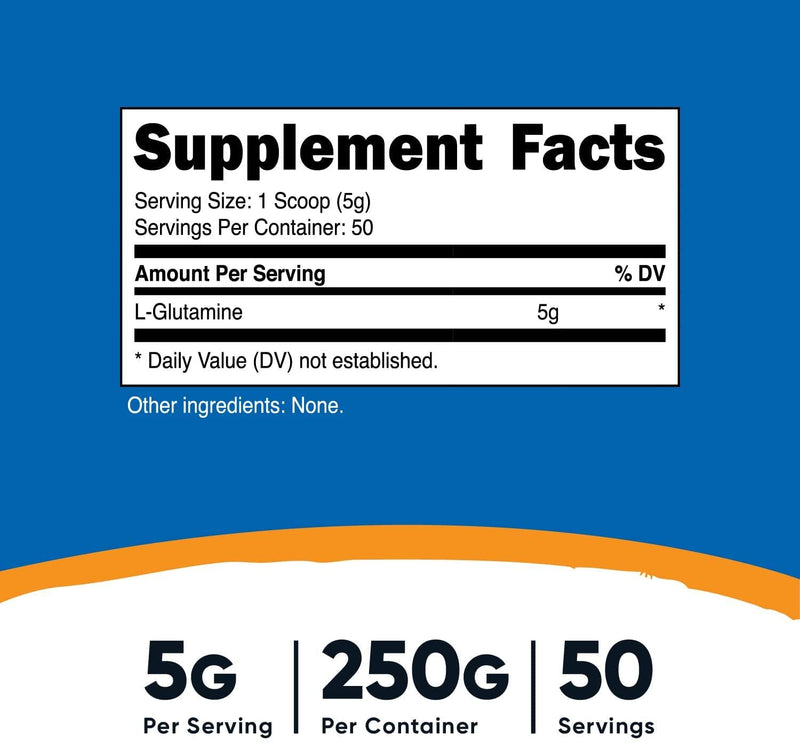 Nutricost L-Glutamine Powder 250 Grams