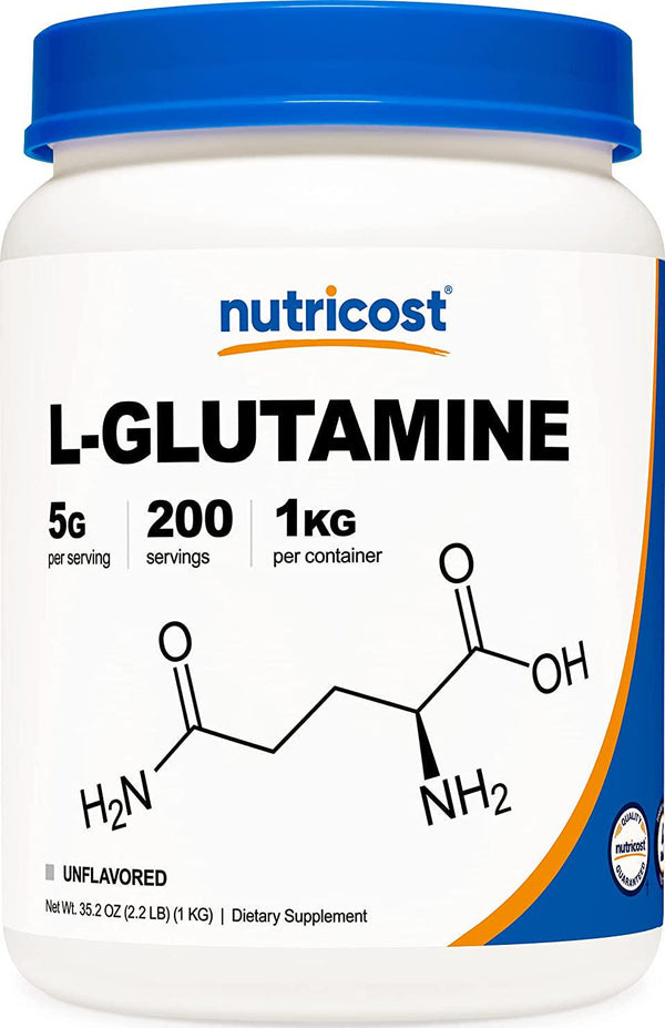 Nutricost L-Glutamine Powder - Pure L Glutamine - 5000Mg Per Serving - High Purity