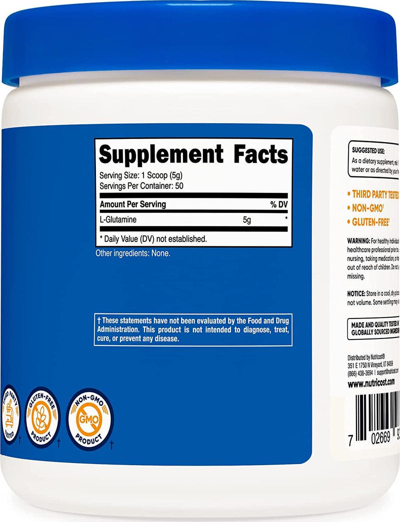 Nutricost L-Glutamine Powder 250 Grams