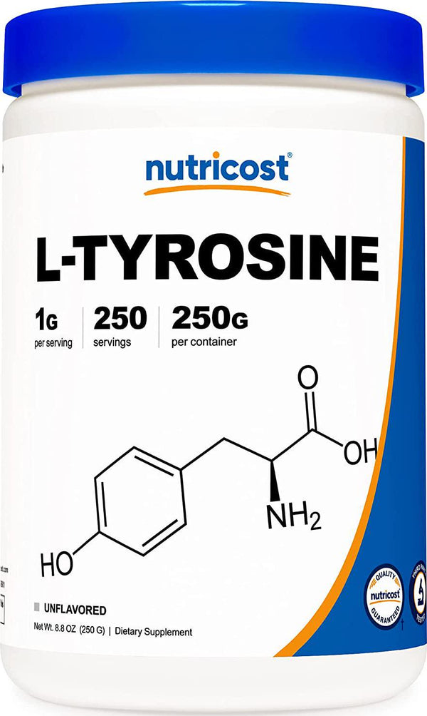 Nutricost L-Tyrosine Powder - Pure L-Tyrosine Powder 250 Grams Unflavored