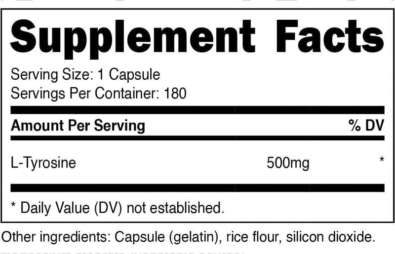 Nutricost L-Tyrosine Capsules 1 Bottle