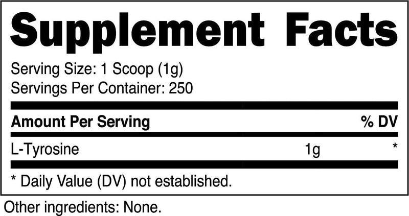 Nutricost L-Tyrosine Powder - Pure L-Tyrosine Powder 250 Grams Unflavored