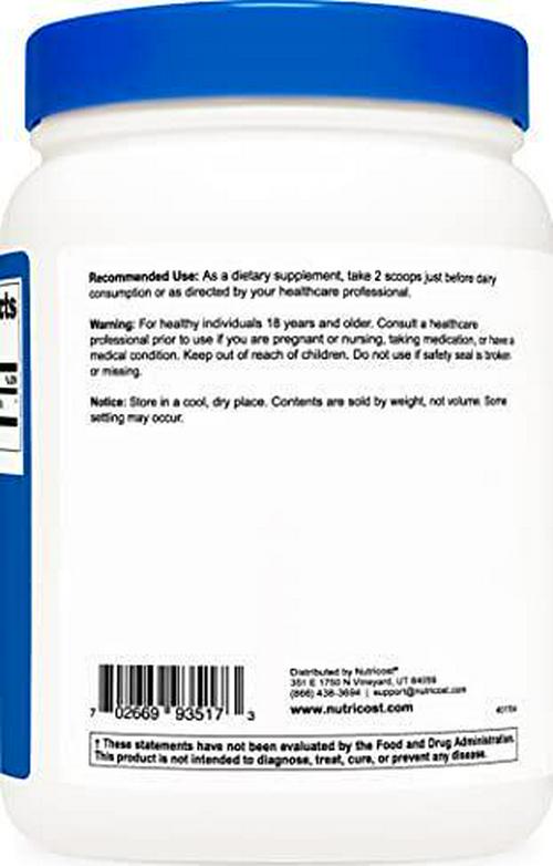 Nutricost Lactase Powder - Pure, Non-Gmo, Gluten Free, Lactase Powder