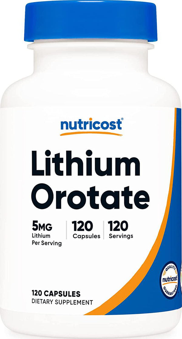 Nutricost Lithium Orotate 5mg, 120 Capsules - Veggie Caps, Non-GMO, Gluten Free