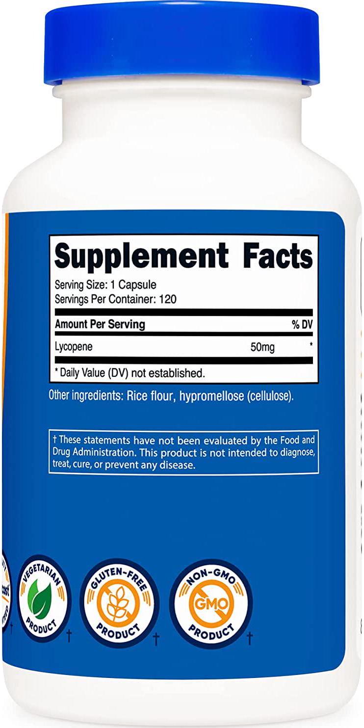 Nutricost Lycopene (50mg) 120 Capsules - Gluten Free, Non-GMO, and Vegetarian Friendly