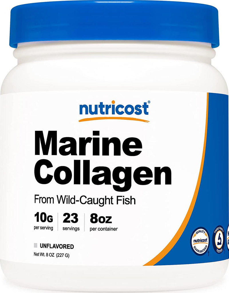 Nutricost Marine Collagen Peptides 8oz from Wild Caught Alaskan Fish, Premium, Hydrolyzed Protein Powder