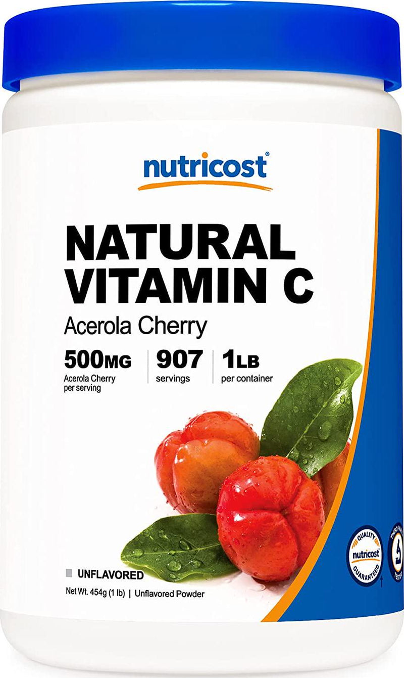 Nutricost Natural Vitamin C - Acerola Cherry Powder - Gluten Free and Non-Gmo