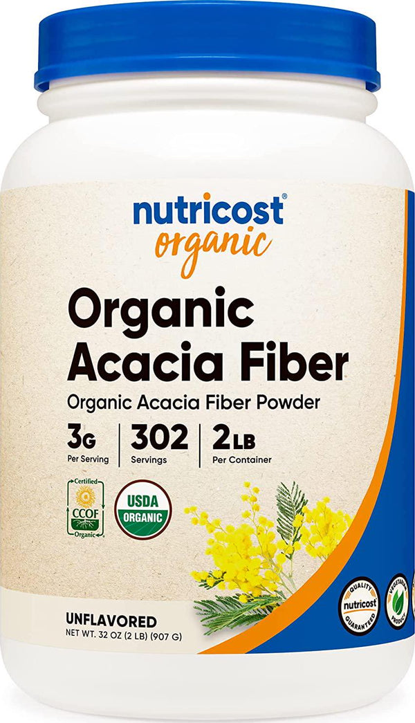 Nutricost Organic Acacia Fiber Powder (2 LB) - USDA Certified Organic, Non-GMO, Gluten Free