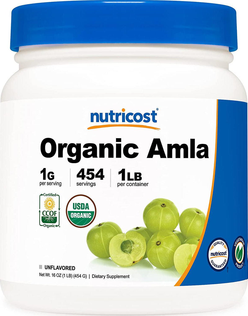 Nutricost Organic Amla Powder 1 LB - Certified USDA Organic, Gluten Free, Non-GMO