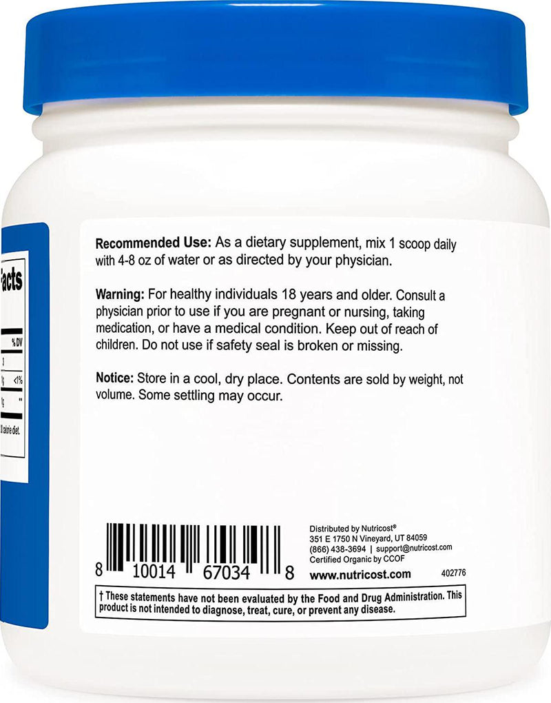 Nutricost Organic Amla Powder 1 LB - Certified USDA Organic, Gluten Free, Non-GMO