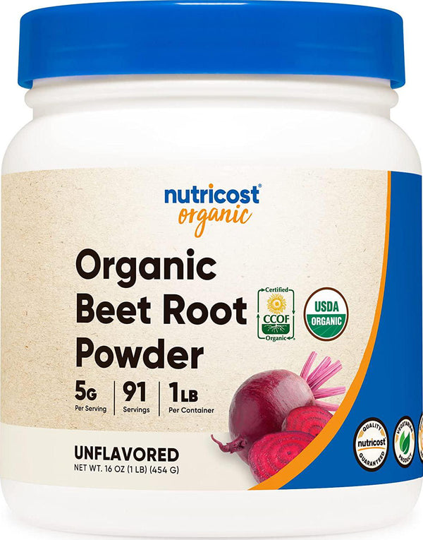 Nutricost Organic Beet Root Powder 1 LB - Superfood, Certified USDA Organic