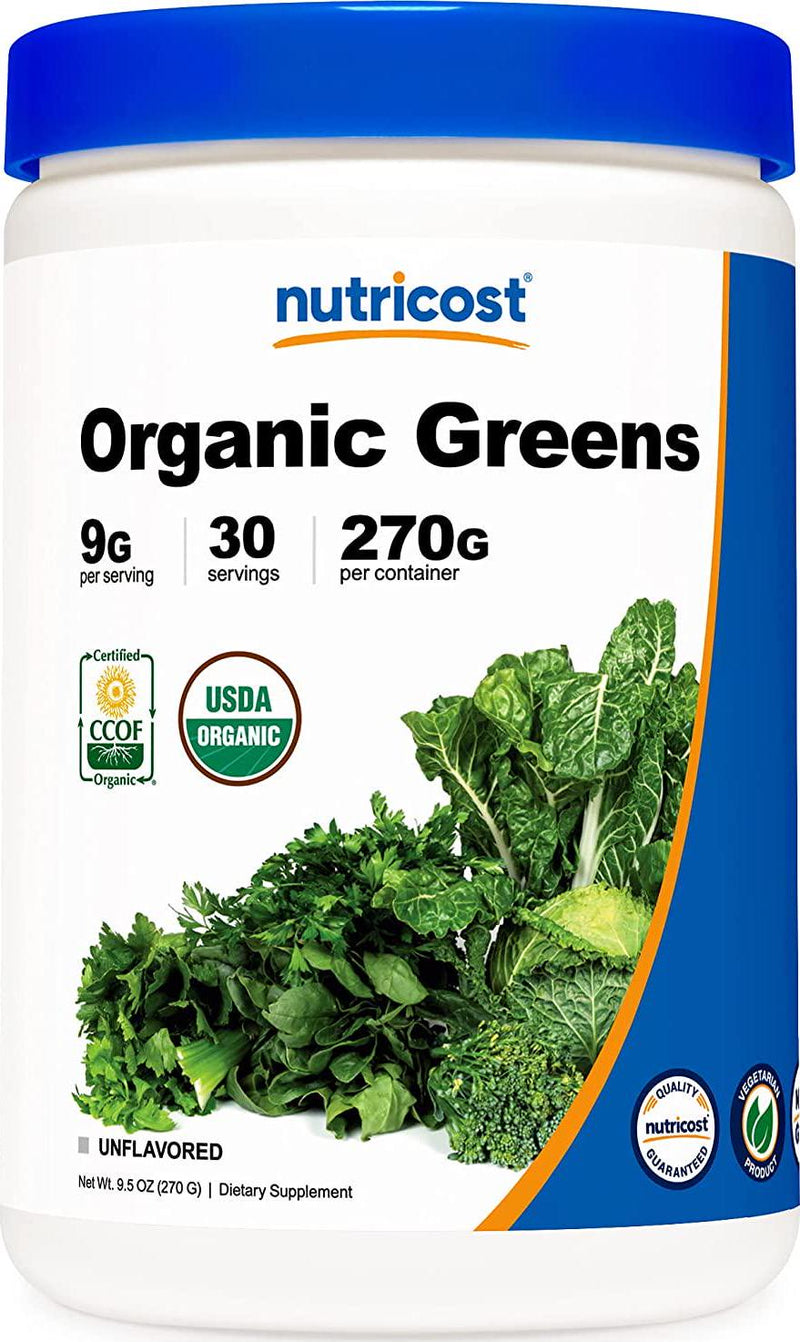 Nutricost Organic Greens Powder, 30 Servings - Superfood Powder, Certified USDA Organic