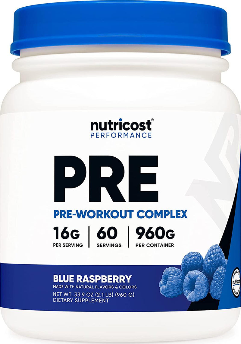 Nutricost Pre-Workout Complex Powder Blue Raspberry (60 Serv)