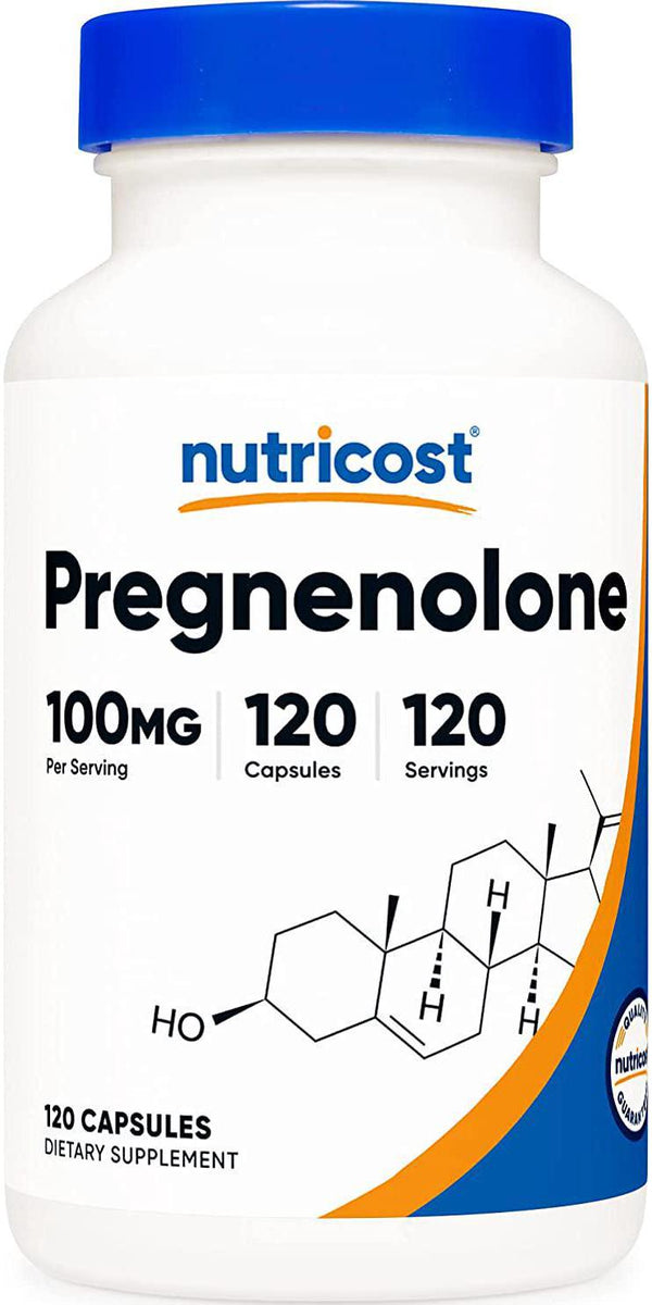 Nutricost Pregnenolone 100mg, 120 Capsules - Non-GMO, Gluten Free, Vegetarian Capsules