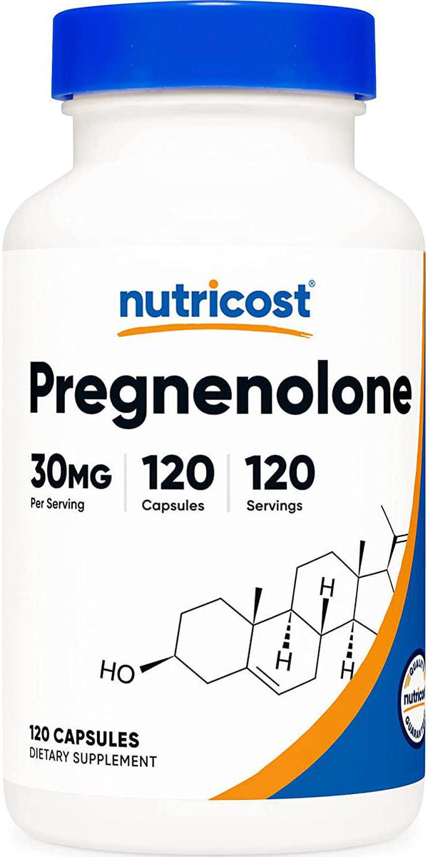 Nutricost Pregnenolone 30mg, 120 Capsules - Non-GMO, Gluten Free, Vegetarian Capsules