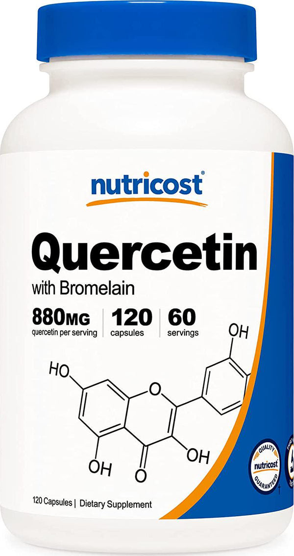 Nutricost Quercetin 800mg, 120 Capsules with Bromelain - 60 Servings, Veggie Capsules, Non-GMO and Gluten Free