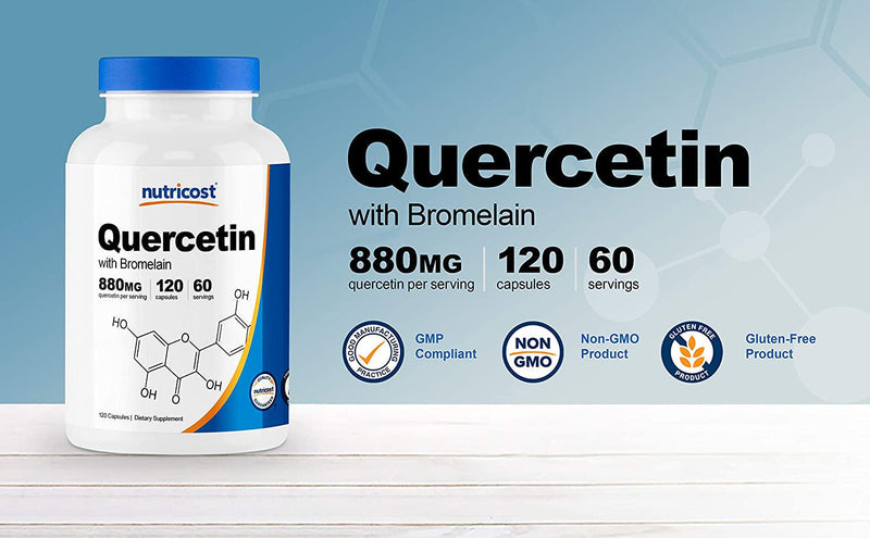 Nutricost Quercetin 800mg, 120 Capsules with Bromelain - 60 Servings, Veggie Capsules, Non-GMO and Gluten Free