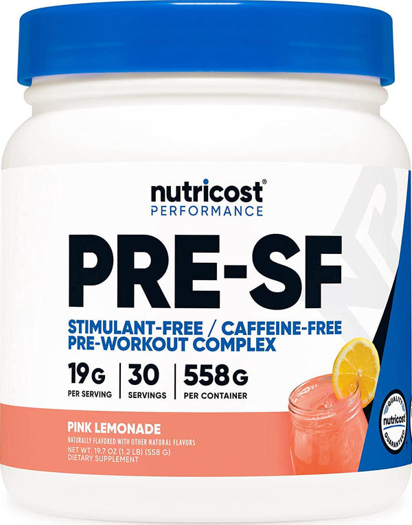 Nutricost Stim-Free Pre-Workout, 30 Servings (Pink Lemonade) - Non-GMO, Gluten Free