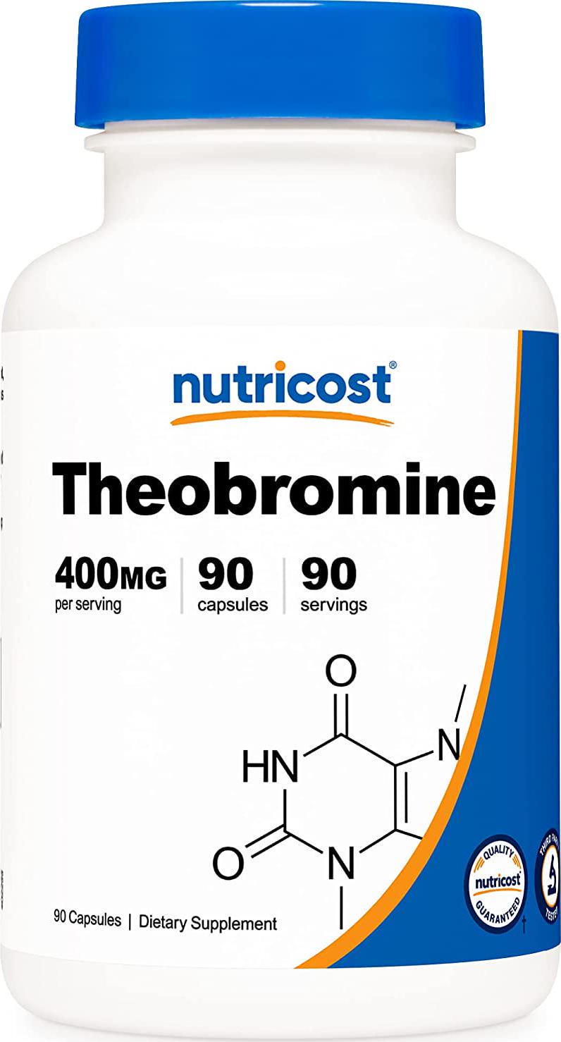 Nutricost Theobromine 400mg, 90 Veggie Capsules - Gluten Free, Non-GMO