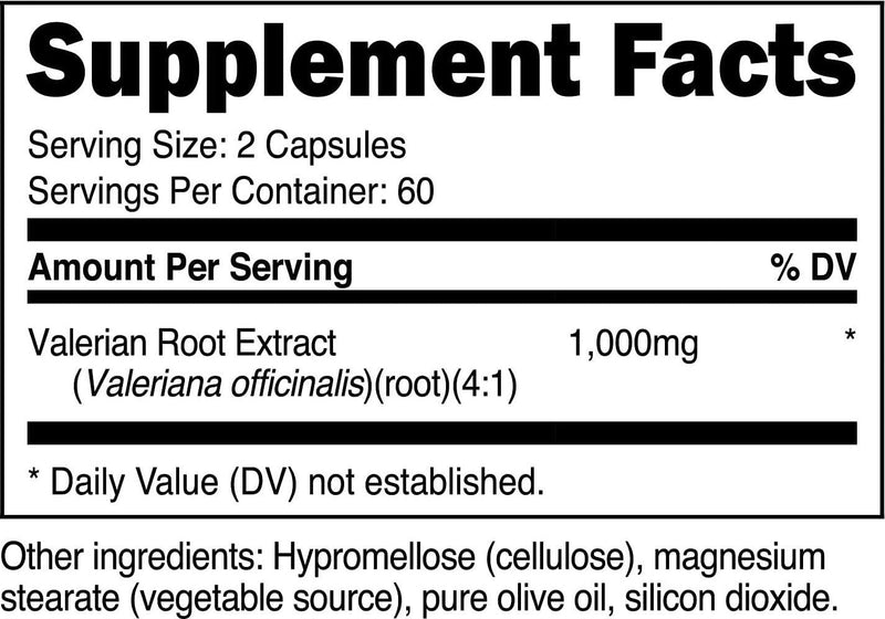 Nutricost Valerian Root Capsules 120 Capsules - Gluten Free And Non-Gmo