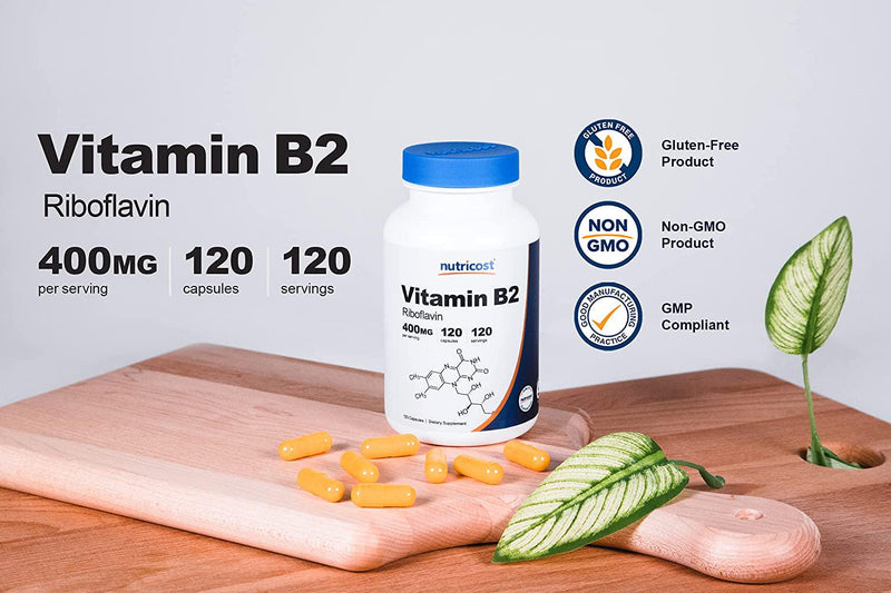 Nutricost Vitamin B2 Capsules 1 Bottle