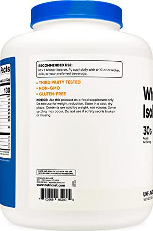 Nutricost Whey Protein Concentrate (Unflavored) 5LBS