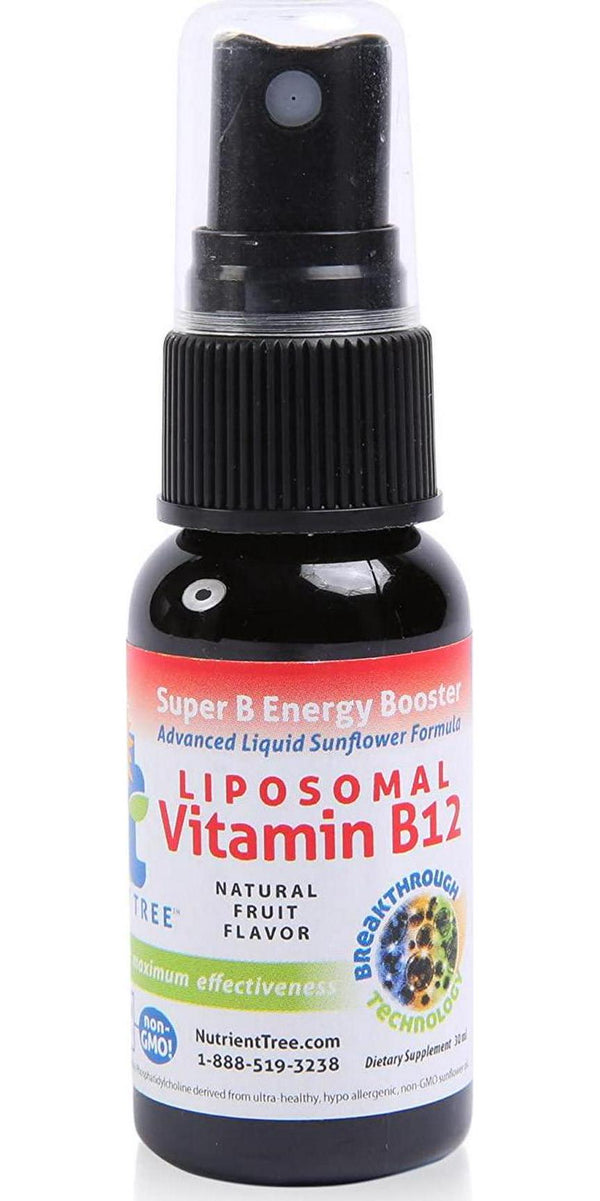 Nutrient Tree Liposomal B12 – Convenient Spill-Proof Spray Bottle – Maximum Absorption – Nano-Sized Protective Liposomes – Boost Energy Naturally – No Crash – No Gluten, Soy, or Caffeine