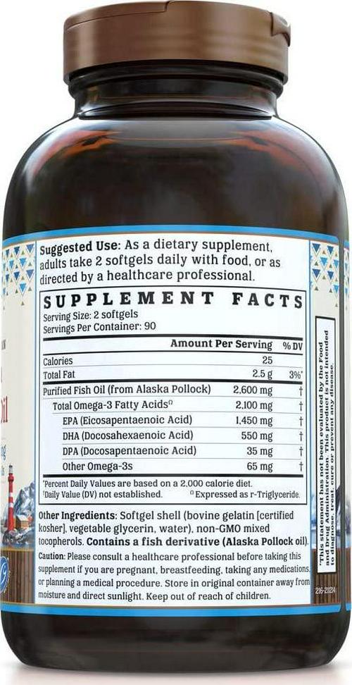 Nutrigold Triple Strength Omega-3 Fish Oil Supplement, 2100 mg, 180 Softgels