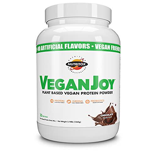 Nutritox Vegan Joy - Plant Based Protein Powder - Chocolate Cocoa, 30 Servings