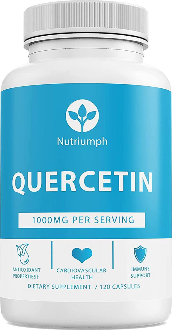 Nutriumph QUERCETIN 1000mg per Serving | Antioxidant Properties, Cardiovascular Health and Immune Support Supplement | 120 Capsules