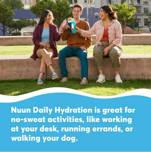 Nuun Daily: Wellness Hydration with Electrolytes, Wild Strawberry, Box of 8 Tubes (80 Count)