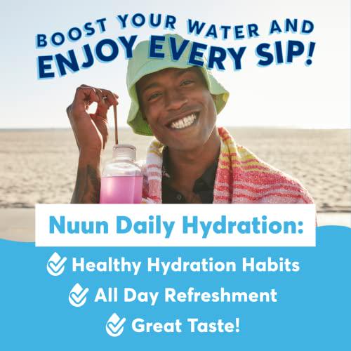 Nuun Daily: Wellness Hydration with Electrolytes, Wild Strawberry, Box of 8 Tubes (80 Count)