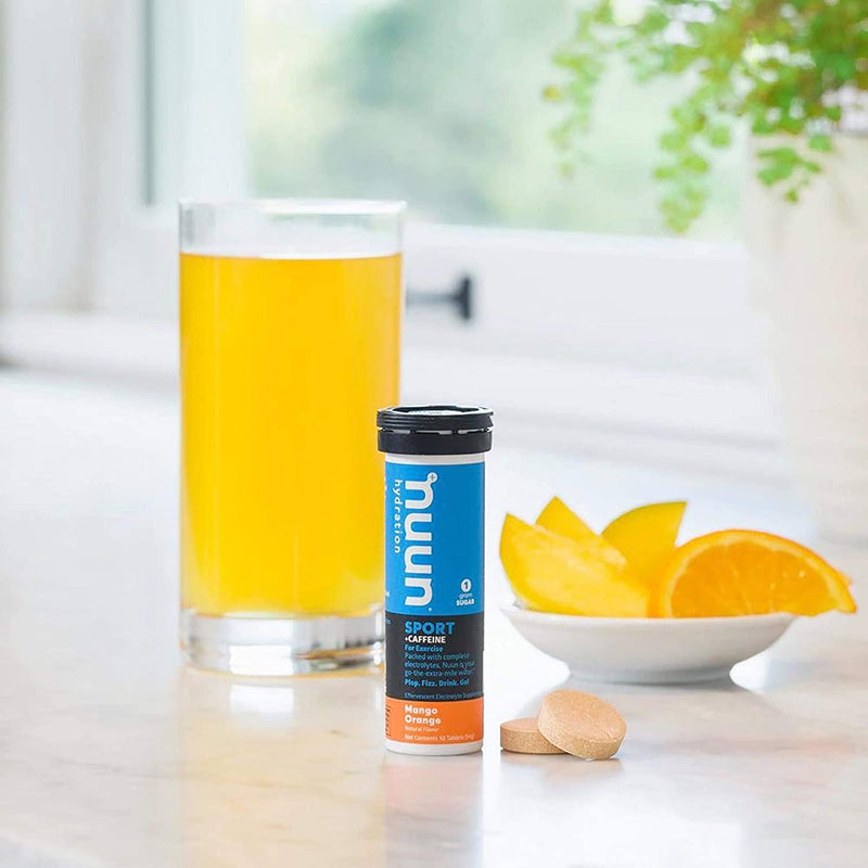Nuun Sport + Caffeine: Mango Orange Electrolyte Tablets (3 Tubes of 10 Tabs)33