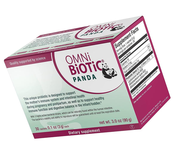 OMNi-BiOTiC Panda - Probiotic for Mom and Baby - Prenatal and Infant Probiotic Gut Health and Immune System Support Vegan and Hypoallergenic - Non-GMO (1 Pack)