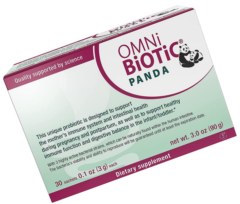 OMNi-BiOTiC Panda - Probiotic for Mom and Baby - Prenatal and Infant Probiotic Gut Health and Immune System Support Vegan and Hypoallergenic - Non-GMO (1 Pack)