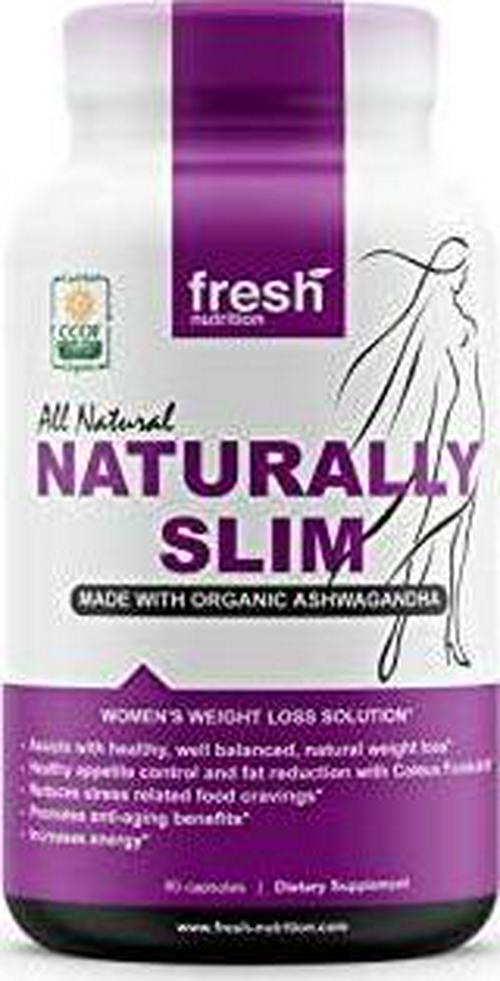 ORGANIC - Naturally Slim Womens Weight Loss Supplement and Fat Burner Pills - Best for Natural Weight Loss - CCOF Organic Certified - Non GMO - Vegan - Gluten Free - Made in the USA 120 Caps