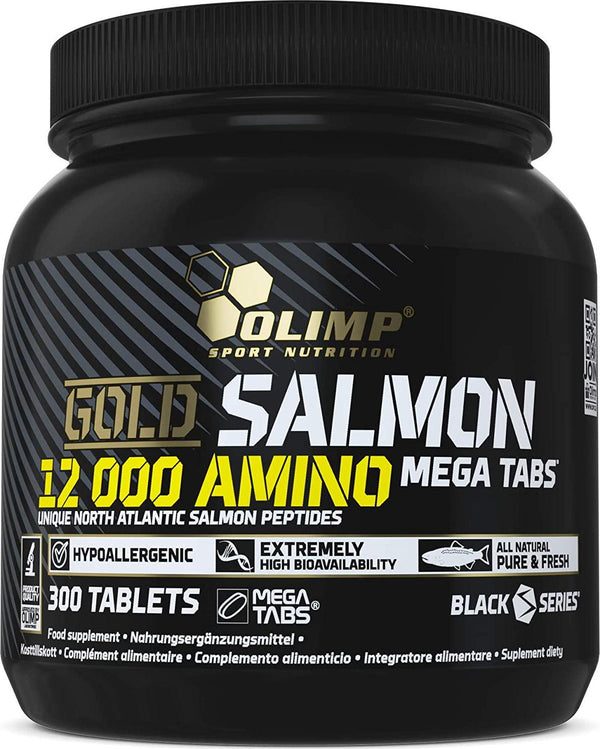 Olimp Labs Gold Salmon 12000 Amino Tablets, Pack of 300 Mega Tablets