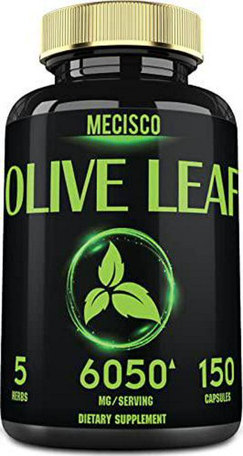 Olive Leaf 6050mg with Garcinia Cambogia - 5 Month Supply - 150 Capsules - Highest Potency Green Tea, Green Coffee and Black Pepper - Cardiovascular Health, Antioxidant Properties and Immune Support