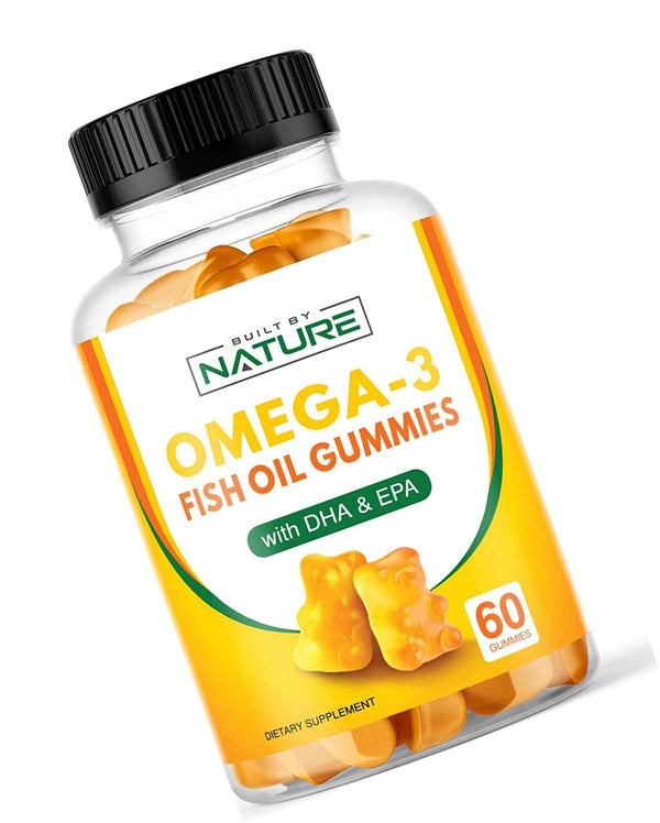 Omega 3 Fish Oil Gummies with DHA and EPA, Chewable Omega 3 Fish Oil Supplement, 60 Gummies (30 Day Supply)