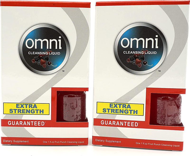 Omni Detox Drink, Extra Strength Cleansing -Fruit Punch Flavor (1 Oz) (2 Pack)