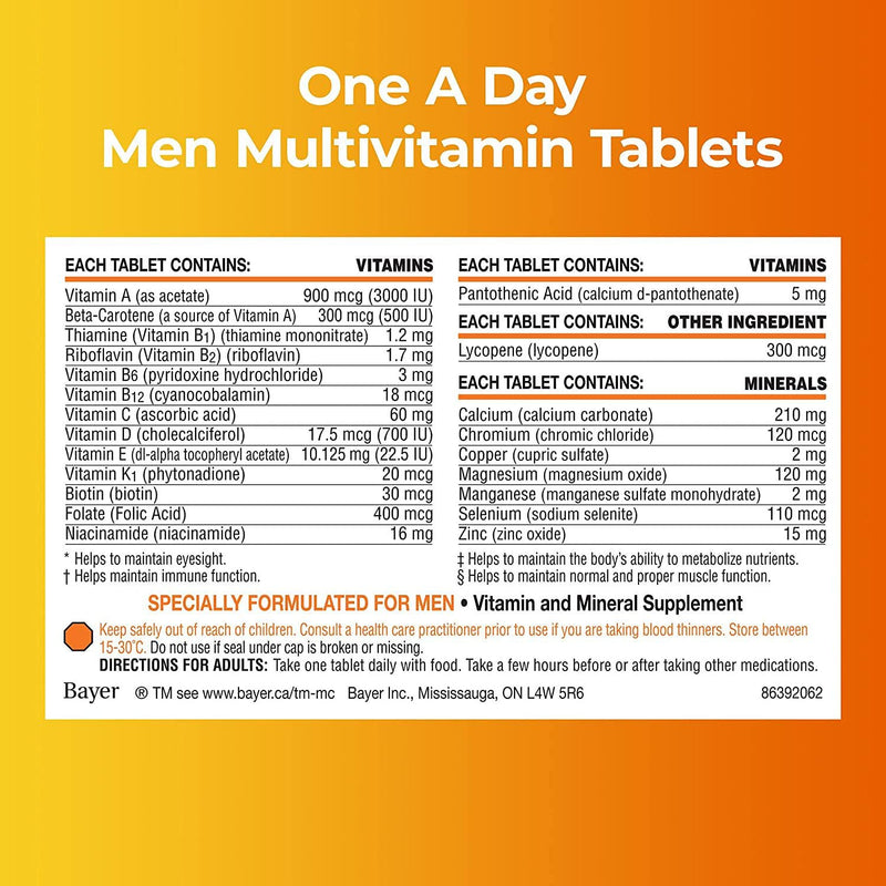 One A Day Specially Formulated for Men, 90 Tablets