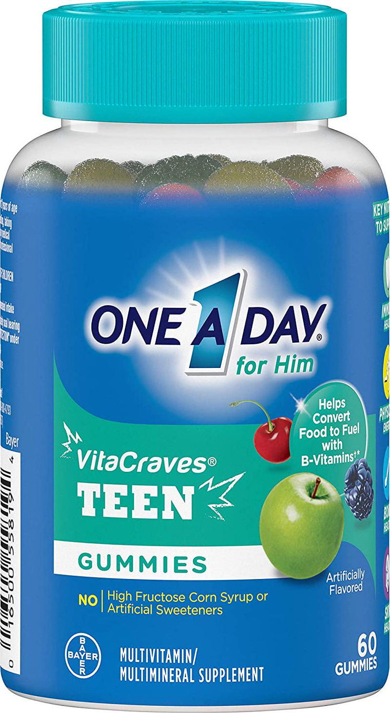 One A Day Vitacraves Teen for Him, 60 Count